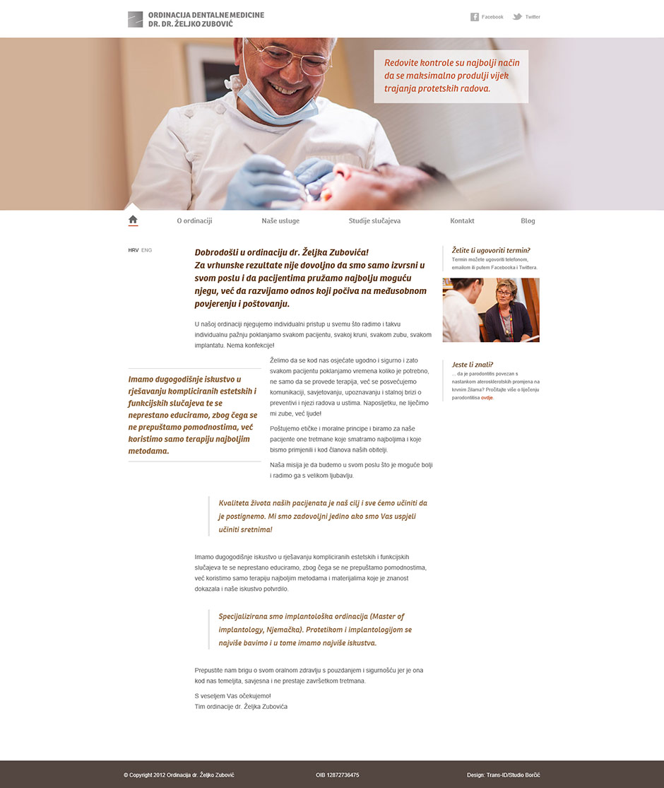 Dr. Zubović website